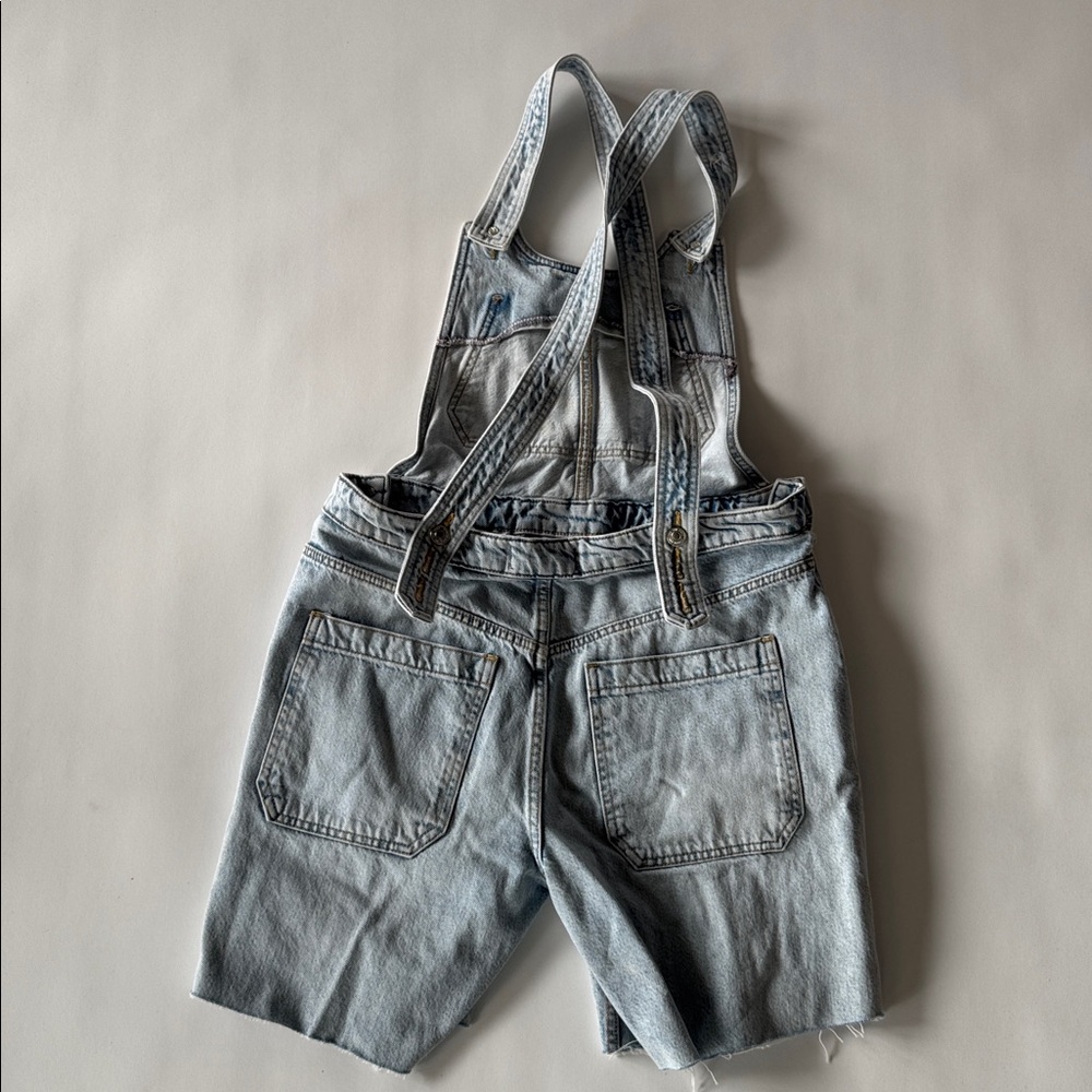 Free People We The Free  Floral Embroidered Short-Alls - Picture 10 of 10
